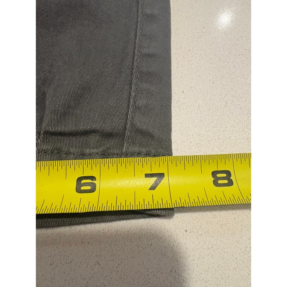 Democracy Ab Tech Pants Womens Sz 14 Olive Green High Rise Tapered Twill Chino - Picture 8 of 11